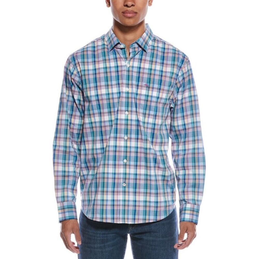 Tommy Bahama Men's Eclipse Sarasota Stretch Los Reyes Check Shirt Size L